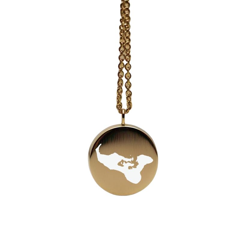 Colgante mapa de Tonga en plata de ley y oro, el detalle ideal para tus looks viajeros