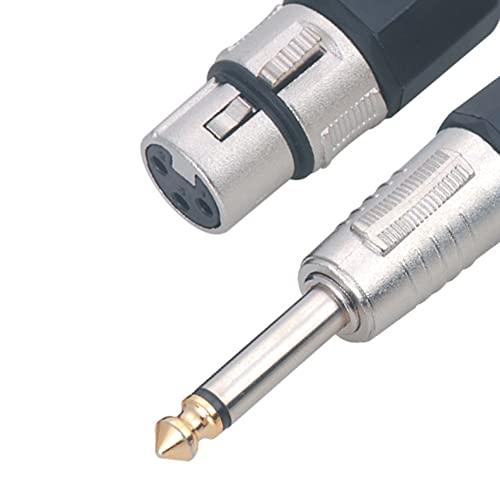 Image of MX xlr male to female microphone cable wire 3 pin mic cable microphone cord wire mic cable 5 meter for Guitar Audio Speaker Cable Multicolor (P-38 Mono Male to xlr Female, 1.5 MTR)