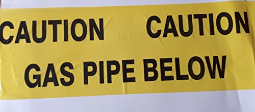 Ali's DIY Gas Pipe Below Warning Tape - 20 Metre Custom Cut Length