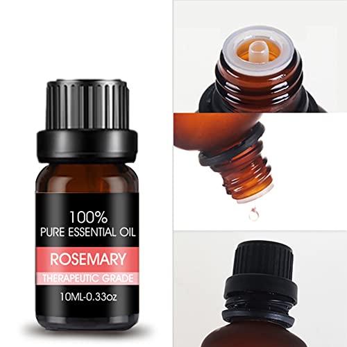 Essential Oils Set Of 6, 100% Aromatherapy Oils Gift Set For Diffusers - Lavender, Eucalyptus, Peppermint, Frankincense, Rosemary And Orange #TOP2