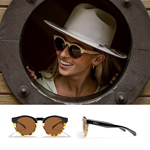 Zeal Optics Crowley | Plant-Based Polarized Sunglasses For Men & Women - Black Tortoise/Polarized Copper Lens #TOP1