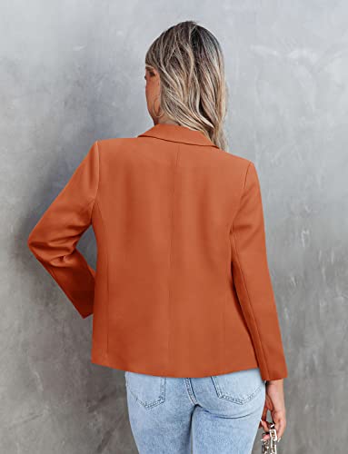 Zdlong Women's Casual Blazer Jackets Suit Long Sleeve Open Front With Button Pockets For Business Office #TOP4