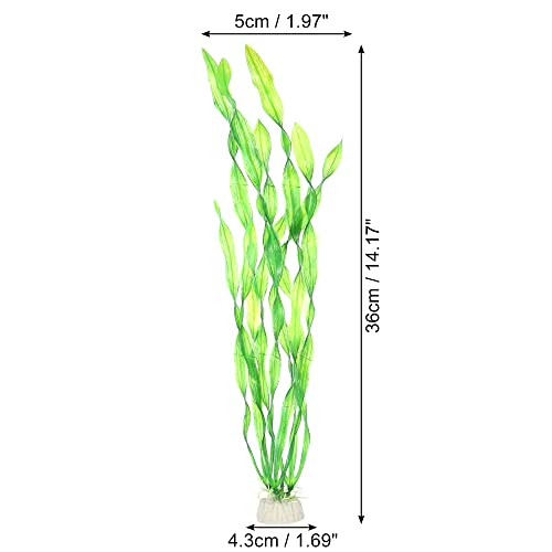 VOCOSTE 1 Pcs Fish Tank Aquarium Decorations Artificial Plants, Green, 30cm - Image 4