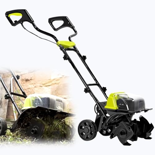 Motocultor EléCtrico, Ancho De Labranza 36 Cm/14,2 Pulgadas Y Profundidad De Labranza 18 Cm/7,1 Pulgadas, Cargador De BateríA De 4 Ah Incluido, Azada EléCtrica Potente