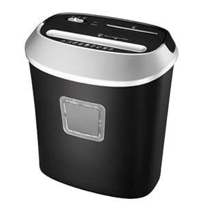 Pavo Premium papierversnipperaar tot 12 vellen, kruis met CD en creditcard, shredder, inclusief prullenbak 25L, zwart