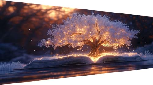 Diamond Painting Arbre 40x80cm grand format et kit broderie diamant complet adulte pour déco 5D