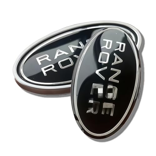 Car Front Hood Emblem and Rear Trunk Emblem Badges OEM Style Replacement Compatible with Range Rover Accessories