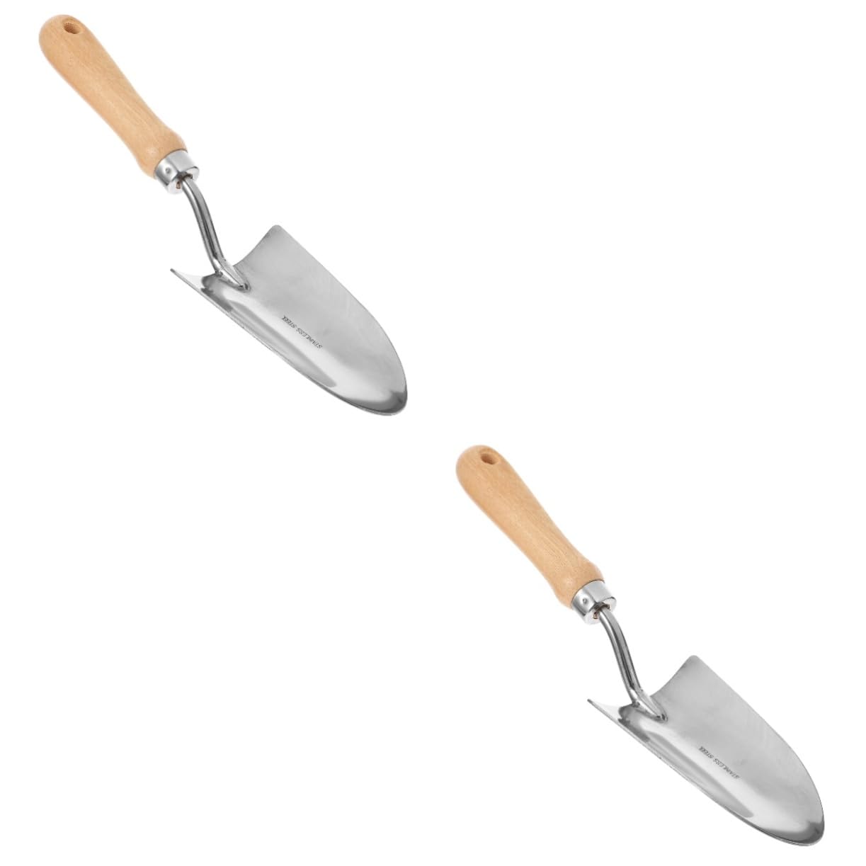 INOOMP 2stücke Multi-funktions-gartenwerkzeug Edelstahl-gartenkelle Mit Ergonomischem Holzgriff Für Pflanzen Umpflanzen Und Jäten Im Freien Für Blumen Und Bonsai