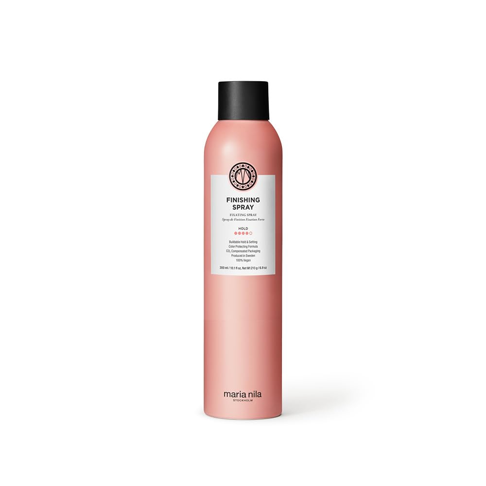 Maria Nila Finishing Spray, Hold 4/5, Perfect for finishing off a styling, curls or updo, Antioxidant Preserves Hair Color, 100% Vegan & Sulfate/Paraben free, 300 ml