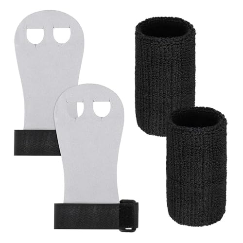 Zkhxhtg Kids Gymnastics Grips and Wristbands Set Gym Gloves Comfortable Wrist Sports Accessories for Exercise Lifting