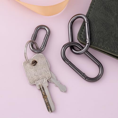 Image of Oval Spring Ring Clips, Metal Keyring Purse Clip