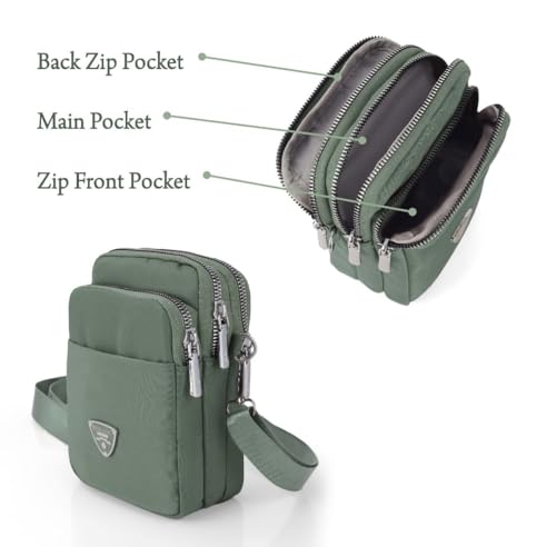 Image of J I Women's Small Cross-Body Phone Bag Stylish Mobile Cell Phone Holder Pocket Purse Wallet Sling Bag Mini Shoulder Bags