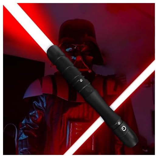 YDDSABER Jedi Sith LED Light Saber, Force FX Heavy Dueling, Rechargeable Lightsaber, Loud Sound High Light with FOC, Metal Hilt, Blaster, (Red)