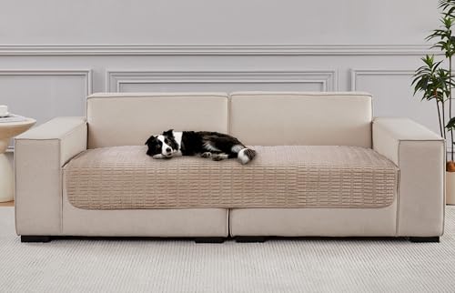 Meider Copridivano antiscivolo, tappetino per cani, coperta per animali domestici, per divano, sedia, letto, mobili, lavabile (marrone, 102 x 152 cm, 1 pezzo)