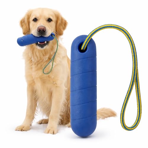 ZMDMAH Giocattolo per Cani Resistente con Corda in Nylon EVA Galleggiante per Acqua Gioco Interattivo Dentizione Riporto e Addestramento per Cani Medi e Grandi