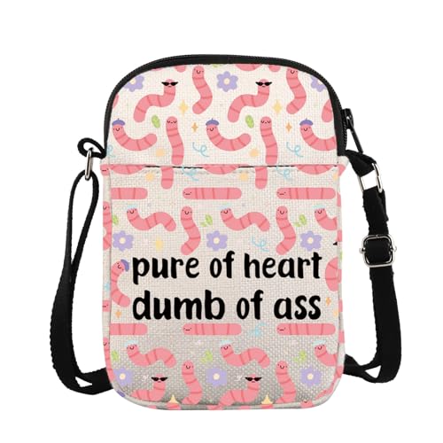 Sac à bandoulière Pure Of Heart Dumb Of Ass Worm cadeau idéal mème internet