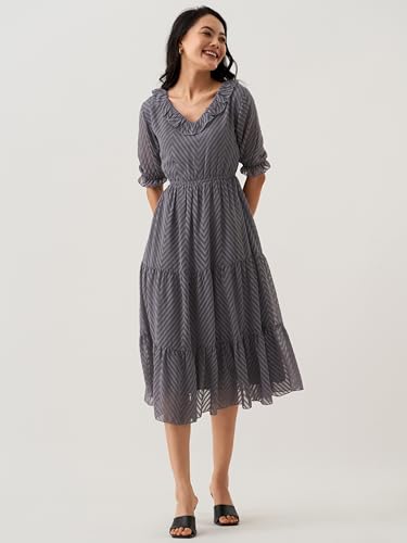 Image of AASK Dress for Women One Piece Kurta Set Tops Knee-Length Fit And Flare Dresses