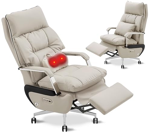 Dual Motor Reclining Office Chair with Footrest