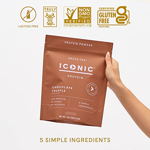 image for ICONIC Protein Powder, Chocolate Truffle - Sugar Free, Low Carb Protei
