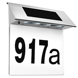 Deuba 105370 Edelstahl Solar Hausnummernleuchte