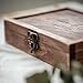 Vintage Walnut Personalized Photo Box – Rustic Handmade Gift for Weddings & Special Memories (Walnut (vintage), for Photo 4x6