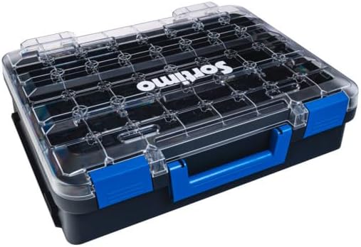 Sortimo T-BOXX 330 - Empty Sorting Box for Individual Assembly - Transparent Lid for Quick Overview - Lightweight, Robust & Stackable - Compatible with Inset Boxes & Vehicle Furnishings