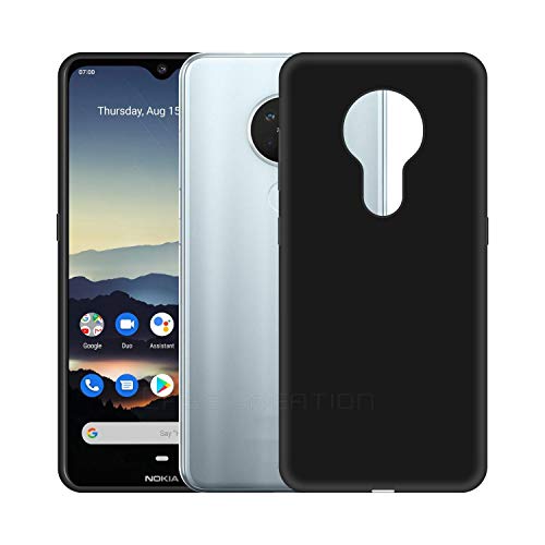 Image of Case Creation Luxurious OG Series for Nokia 6.2 Case Cover,Anti-Dirty Slim Case Frosted Matte Cute Candy TPU Raised Bezel (Splash of Color) Back Cover for Nokia 6.2 -Black