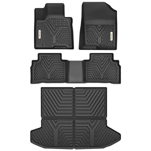YITAMOTOR Floor Mats & Cargo Liner for Hyundai Tucson 2022-2025 2026 (Not Fit Hybrid & PHEV) Includes 2 Rows and Cargo Liner Set All Weather Protection TPE Floor Liners Trunk Mat Accessories Black