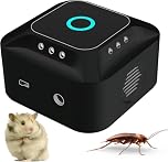 Ashmita 360°Ultrasonic Rat Deterrent,Ultrasonic Rat Deterrent Indoor,Multi-Mode Variable Frequency,with 12 LED Strobe Light,for House Attic Office Garage Warehouse.