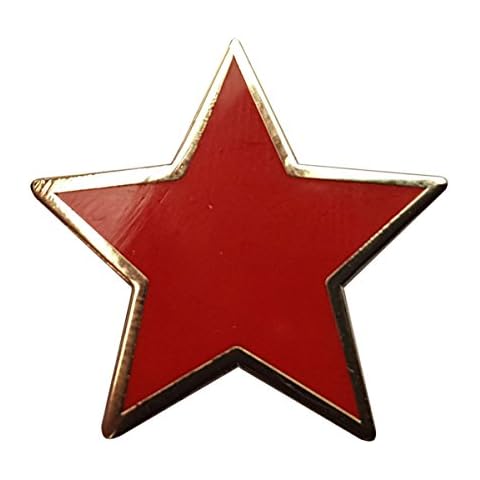 Plain Red Star Hard Enamel Pin Badge Cover