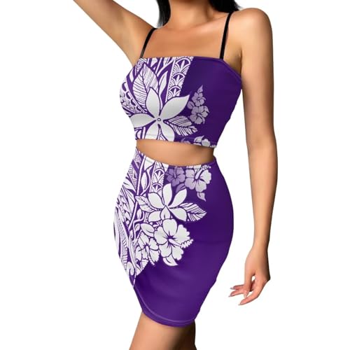 Image of 2025 Sexy Spaghetti Strap Crop Tops and Bodycon Skirt Casual 2 Piece Set S-4XL