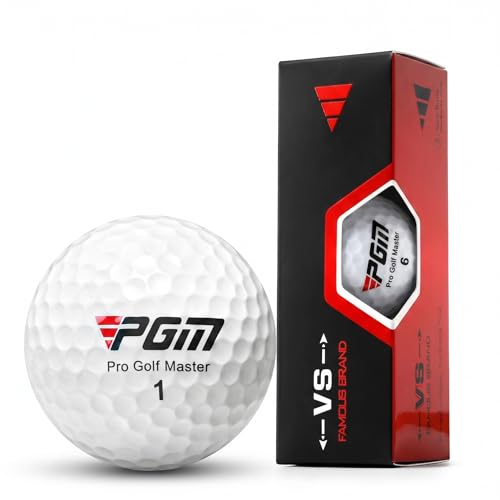 PGM 3-Piece Golf Balls, Durable Surlyn Cover for Distance &