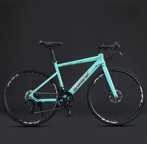 Dazzix新登場ロード バイク グラベルロード 16段変速 ロード バイク 高剛性フレーム 700*28C ダブルリムホイール 男女兼用 通勤自転車 ディスクブレーキ初心者パフォーマンス入門モデル (グリーン)