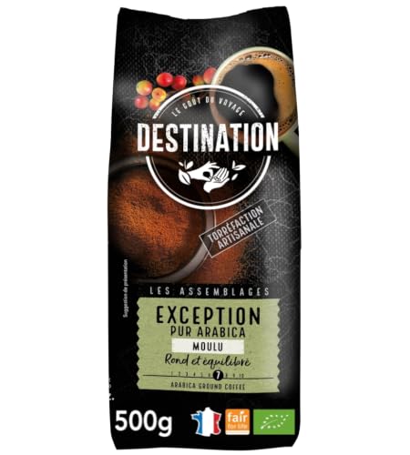 DESTINATION - Café Moulu Bio 500g - Équitable - 100% Arabica...
