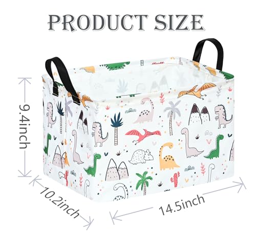 Image of Rectangle Gift Shelf Nursery Storage Basket Laundry Hamper Storage Box and Bins for Home Clothes with Handles