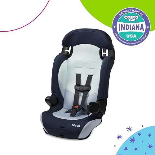 cosco kids finale dx 2-in-1 booster car seat forward facing toddler car seat 30-65 lbs and belt positioning high back booster 40-100 lbs