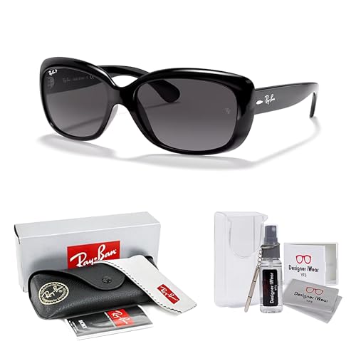 Ray-Ban RB4101 JACKIE OHH Cat Eye Sunglasses For Women +BUNDLE with ACCESSORY EYEWEAR KIT2