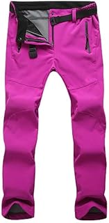 Pantalones térmicos impermeables, resistentes al viento, para invierno, deportes al aire libre, senderismo, escalada, camping, viajes, nieve, esquí, pantalones cálidos para mujer, color gris