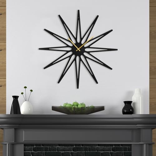 Reloj de pared metálico silencioso 30 pulgadas miniatura 2
