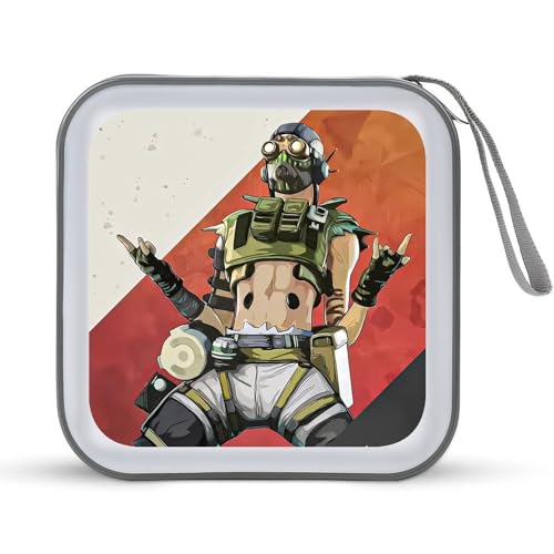 Apex Legends CDケース プラケース DVD収納ケース CD収納ボックス ディスクケース 防水 メディアケース 大容量 40枚収納 小型 持ち運び便利 薄型 ファスナー付 旅行