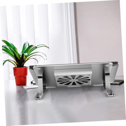 Base para portátil ajustable de aluminio con ventilador LED miniatura 5