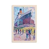 TSIDDKA Belfast UK Titanic Museum, Foto, Touristenöl, Wohnzimmer, Schlafzimmer, Dekoration, moderne ästhetische Wandkunst, Poster, Geschenk für Freunde, ungerahmt, 20 x 30 cm