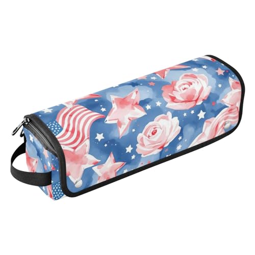 Organizador 2 en 1 para herramientas de cabello con almohadilla resistente al calor, soporte de viaje para planchas, rizadores y alisadores, con diseño de bandera en acuarela miniatura 1