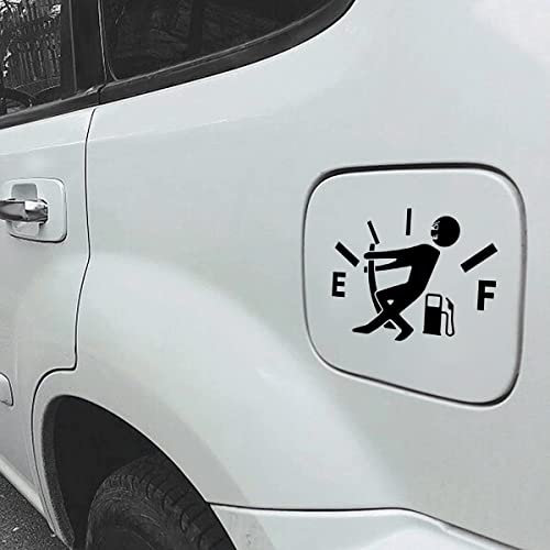 Autocollant humour pour voiture - Haute consommation de carburant - Indicateur d'essence vide - Pour voitures, camions, motos et SUV (noir)