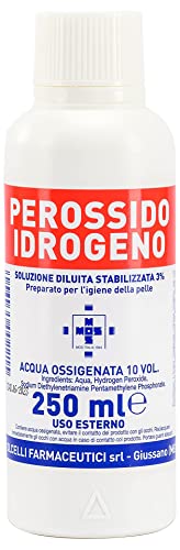 Olcelli Farmaceutici Solution de peroxyde d'hydrogène diluée dans de l'eau purifiée 3% - Flacon de 250 ml