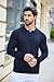 COOFANDY Men's Polo Shirt Casual Knit Long Sleeve Polo Shirt Classic Fit Shirts Navy Blue