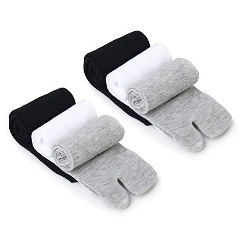 Cotton Socks,Toe Socks,Elastic Cotton Tabi Socks Pack of 3, As Shown, US 5-124