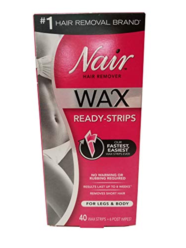 Nair Hair Remover Wax Ready- Strips 40 Count Legs/Body by Nair