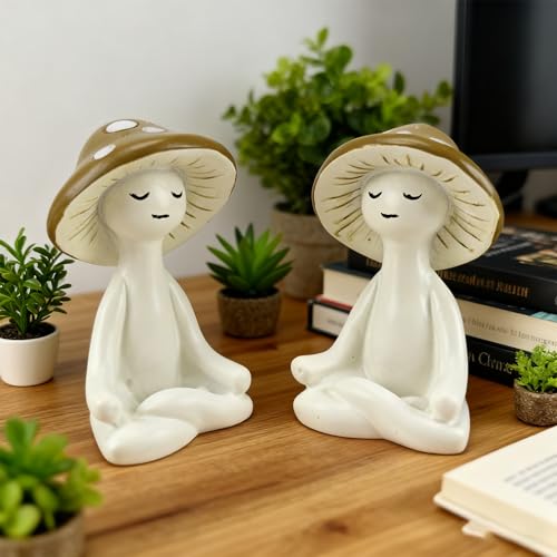 Estatua de Setas de Meditación de Resina para Decoración miniatura 3