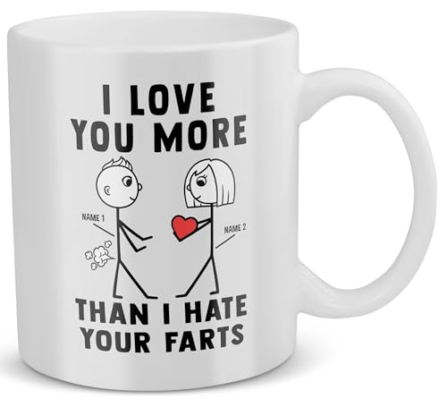22Feels Personalisierte Kaffeetasse für Herren, zum Jahrestag, Valentinstag, Ehemann, Freund, Geburtstag, Weihnachten, individuelles Paartasse mit Namen (325 ml) 22Feels Personalisierte Kaffeetasse für Herren, zum Jahrestag, Valentinstag, Ehemann, Freund, Geburtstag, Weihnachten, individuelles Paartasse mit Namen (325 ml)